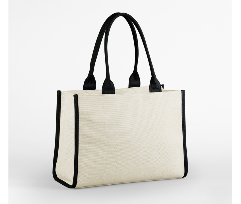 Strukturierte Stofftasche in elegantem Design mit Reißverschlussfach – Modell „Linéa Forte“