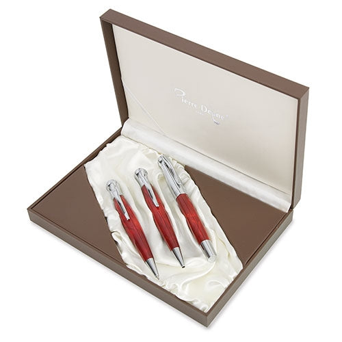 Pierre Delone HQ Collection Set mit Kugelschreiber, mechanischem Bleistift und Füller, in eleganter Verpackung.