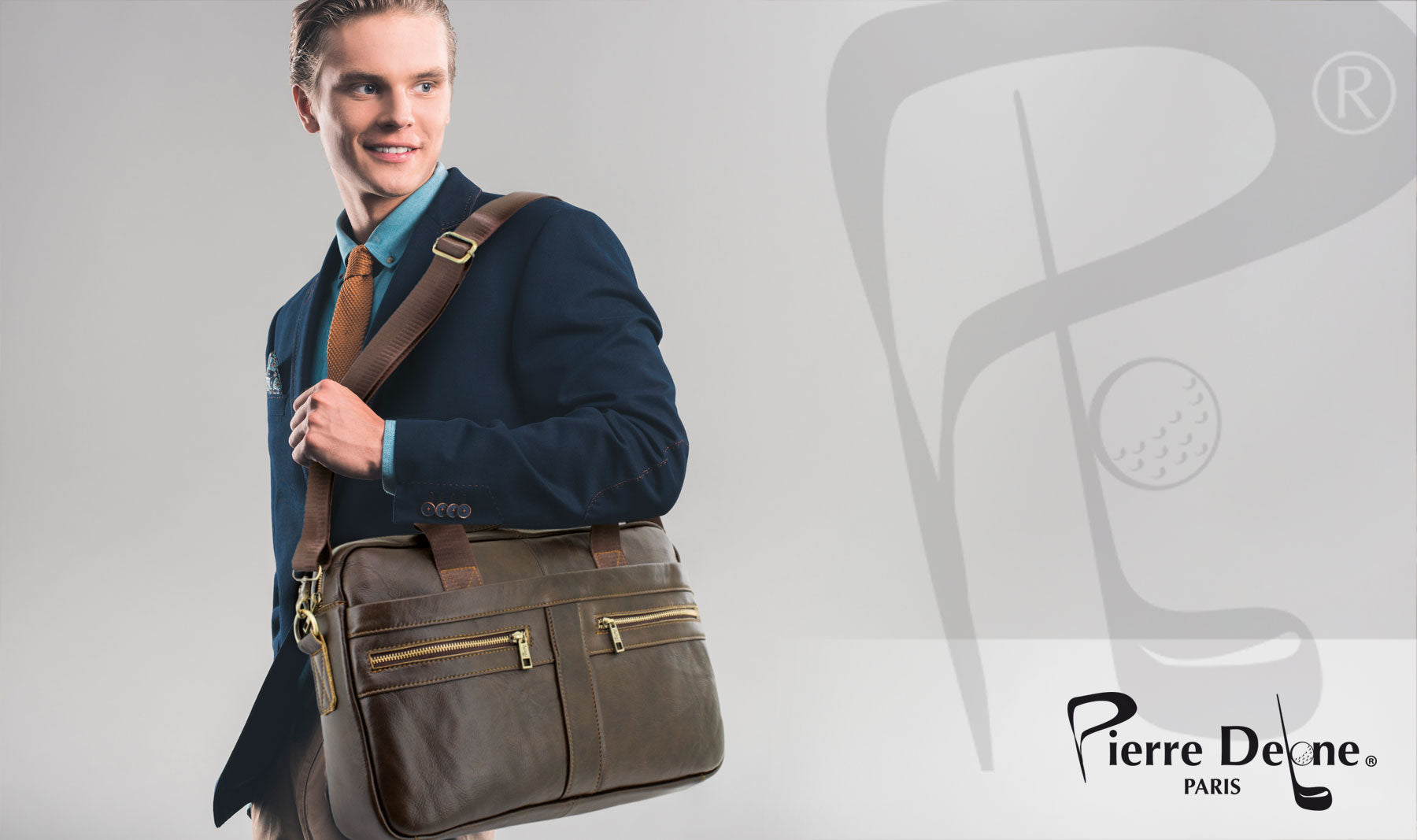 Leder Aktentasche "Narbona" von Pierre Delone, elegant und funktional.