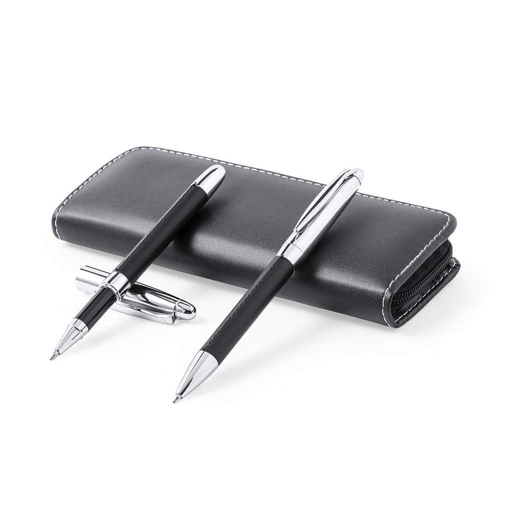 Kugelschreiber- und Rollerpen-Set in PU, ideal für stilvolles Schreiben.