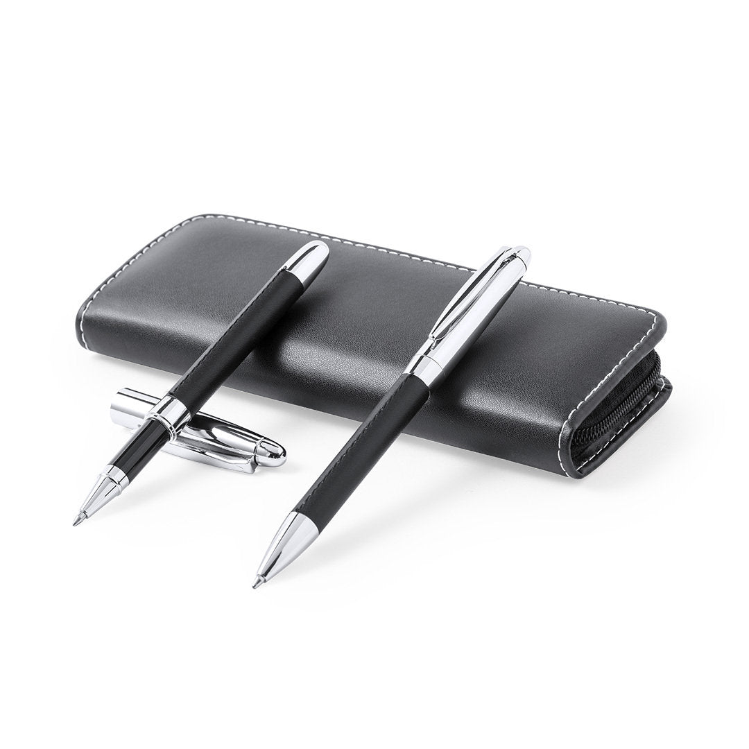 Kugelschreiber- und Rollerpen-Set in PU, ideal für stilvolles Schreiben.