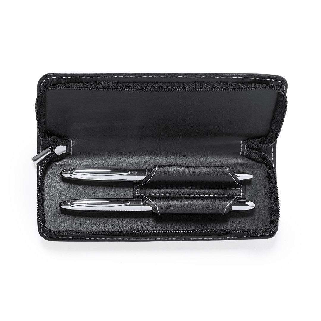 Kugelschreiber- und Rollerpen-Set in PU, ideal für stilvolles Schreiben.