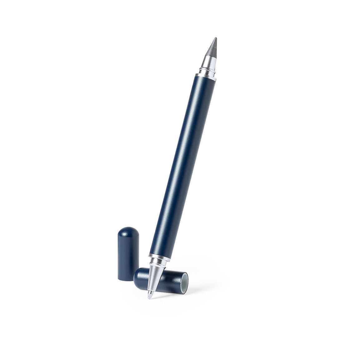 Eternal Twin Pro – Kugelschreiber & Ewiger Bleistift 2-in-1 Schreibset auf einem Schreibtisch.