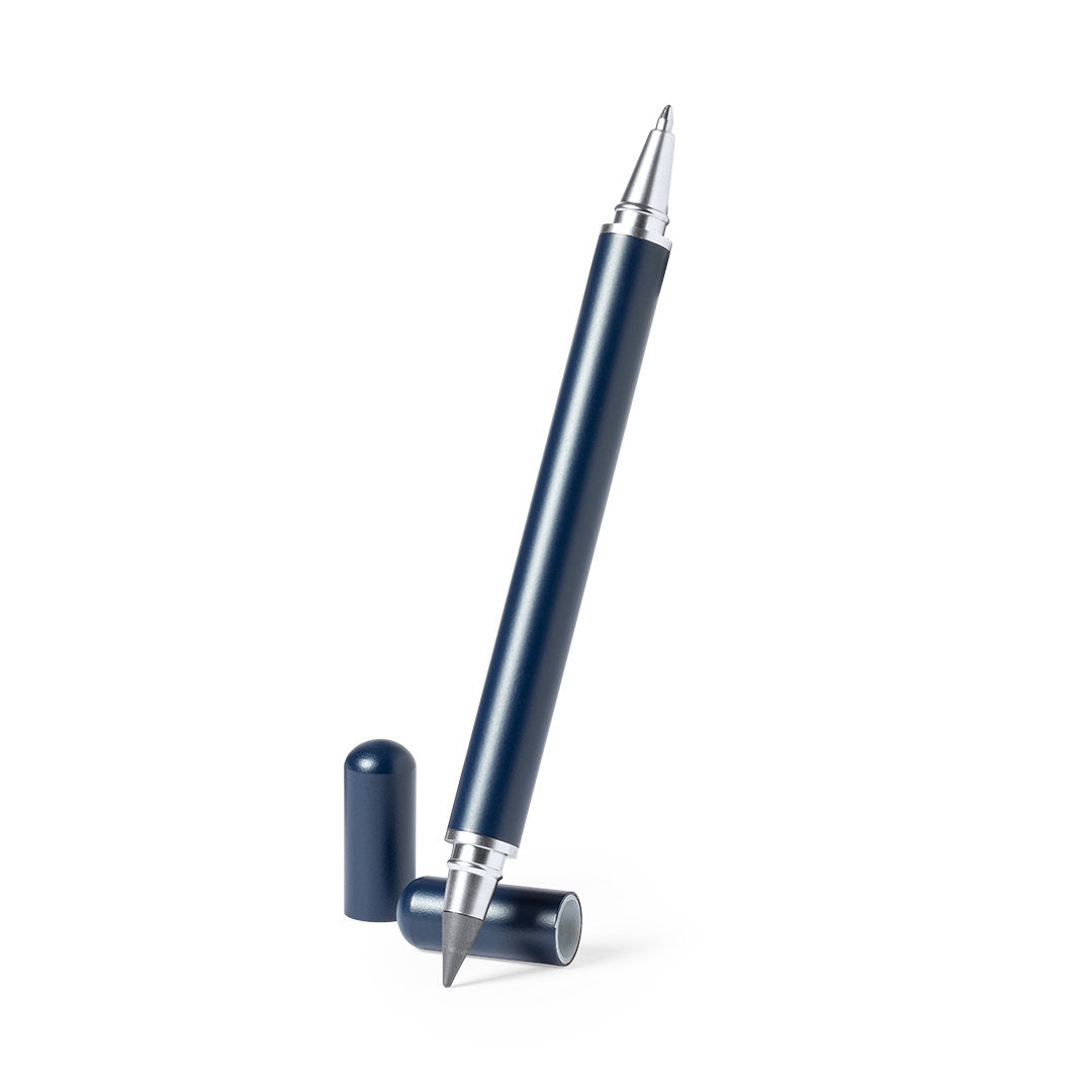 Eternal Twin Pro – Kugelschreiber & Ewiger Bleistift 2-in-1 Schreibset auf einem Schreibtisch.