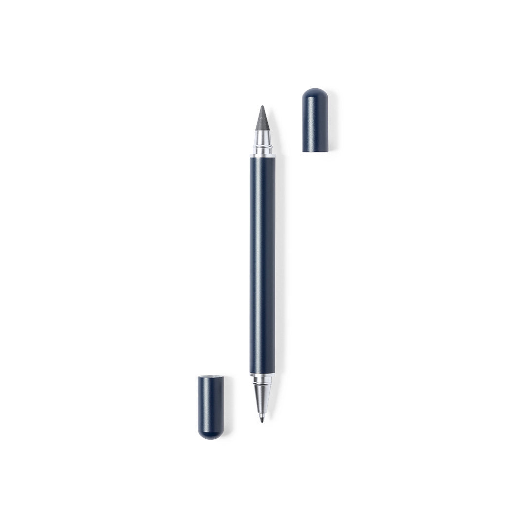 Eternal Twin Pro – Kugelschreiber & Ewiger Bleistift 2-in-1 Schreibset auf einem Schreibtisch.