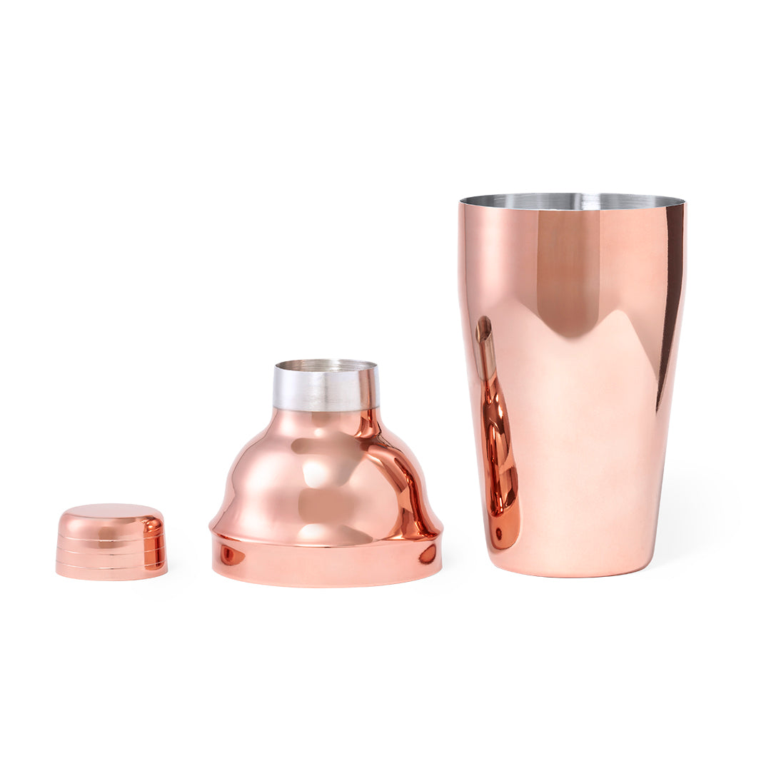 Copper Mixology Shaker aus rostfreiem Stahl mit verzinkter Kupferbeschichtung.