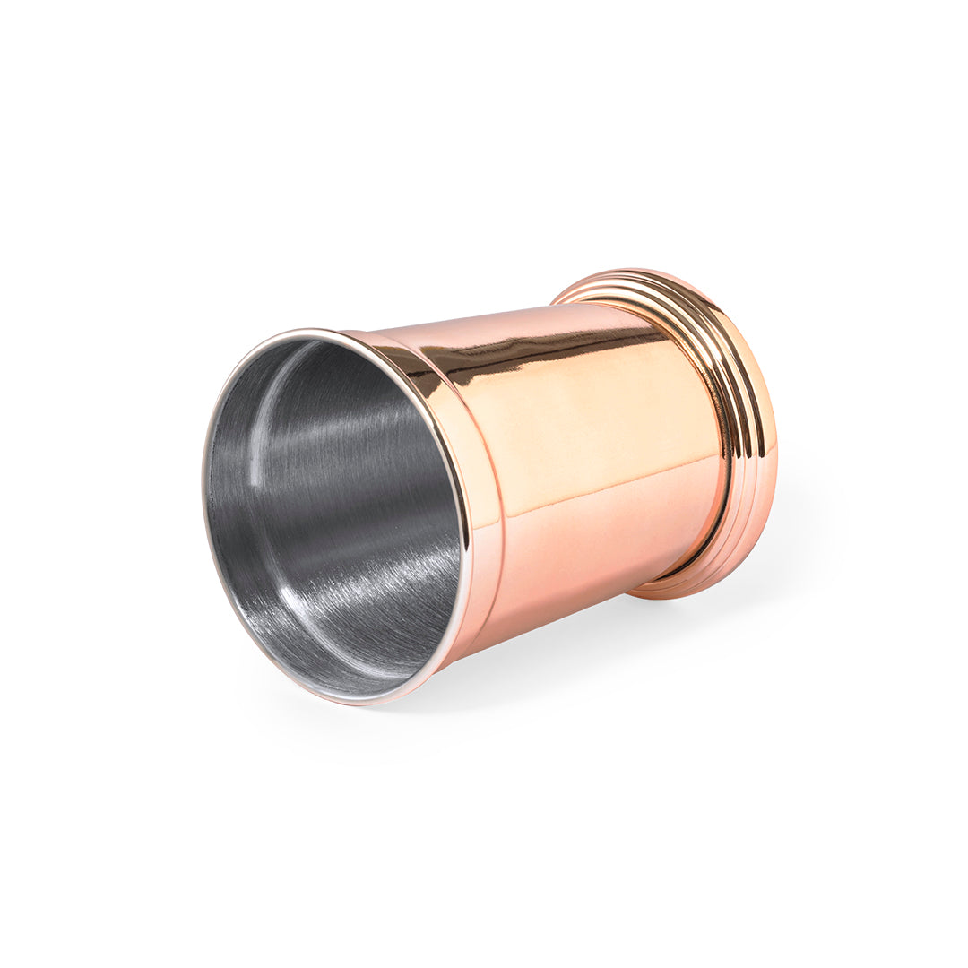 Copper Luxe Mug aus rostfreiem Stahl mit verzinkter Kupferaußenseite.