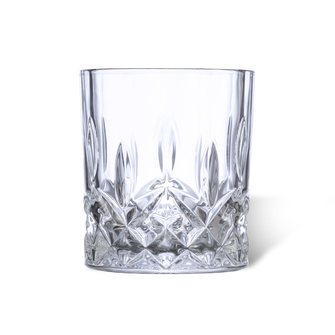 Whisky-Set mit zwei Gläsern, Naturstein-Eiswürfeln, Edelstahl-Zange und Bambus-Etui