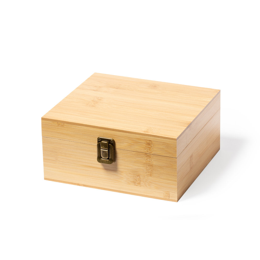 Whisky-Set mit zwei Gläsern, Naturstein-Eiswürfeln, Edelstahl-Zange und Bambus-Etui