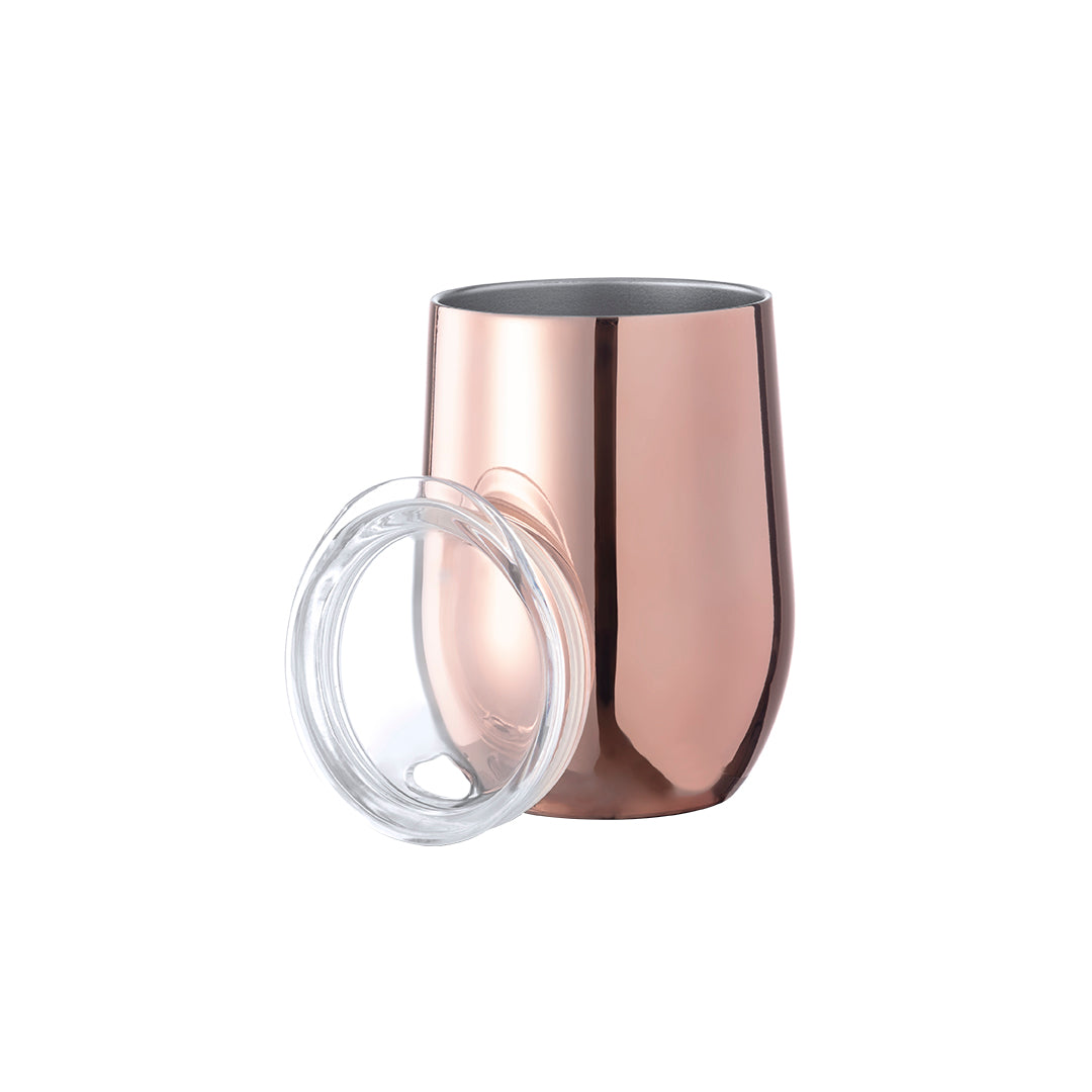 Copper Elegance Thermo Mug aus Edelstahl mit galvanisierter Kupferbeschichtung.