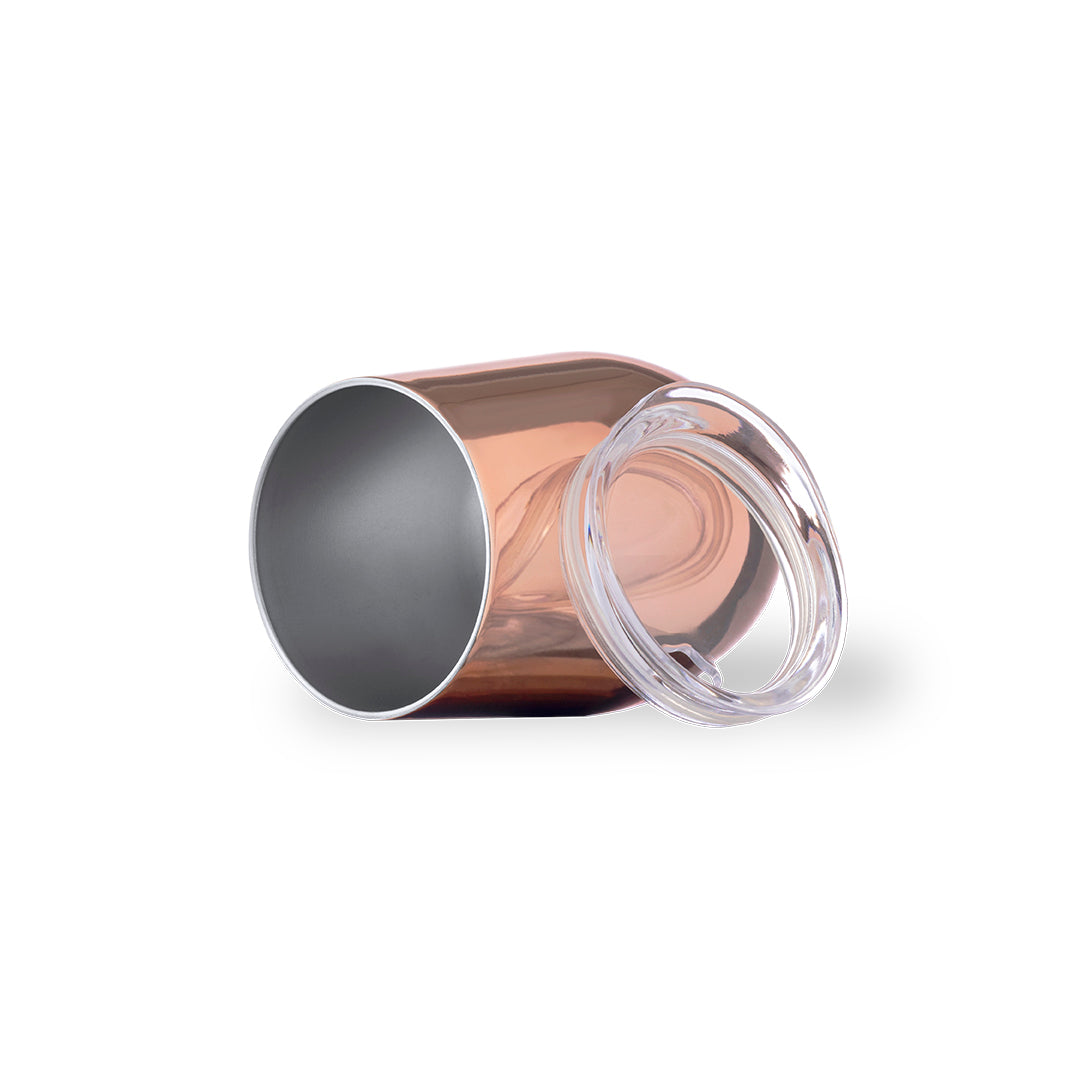 Copper Elegance Thermo Mug aus Edelstahl mit galvanisierter Kupferbeschichtung.