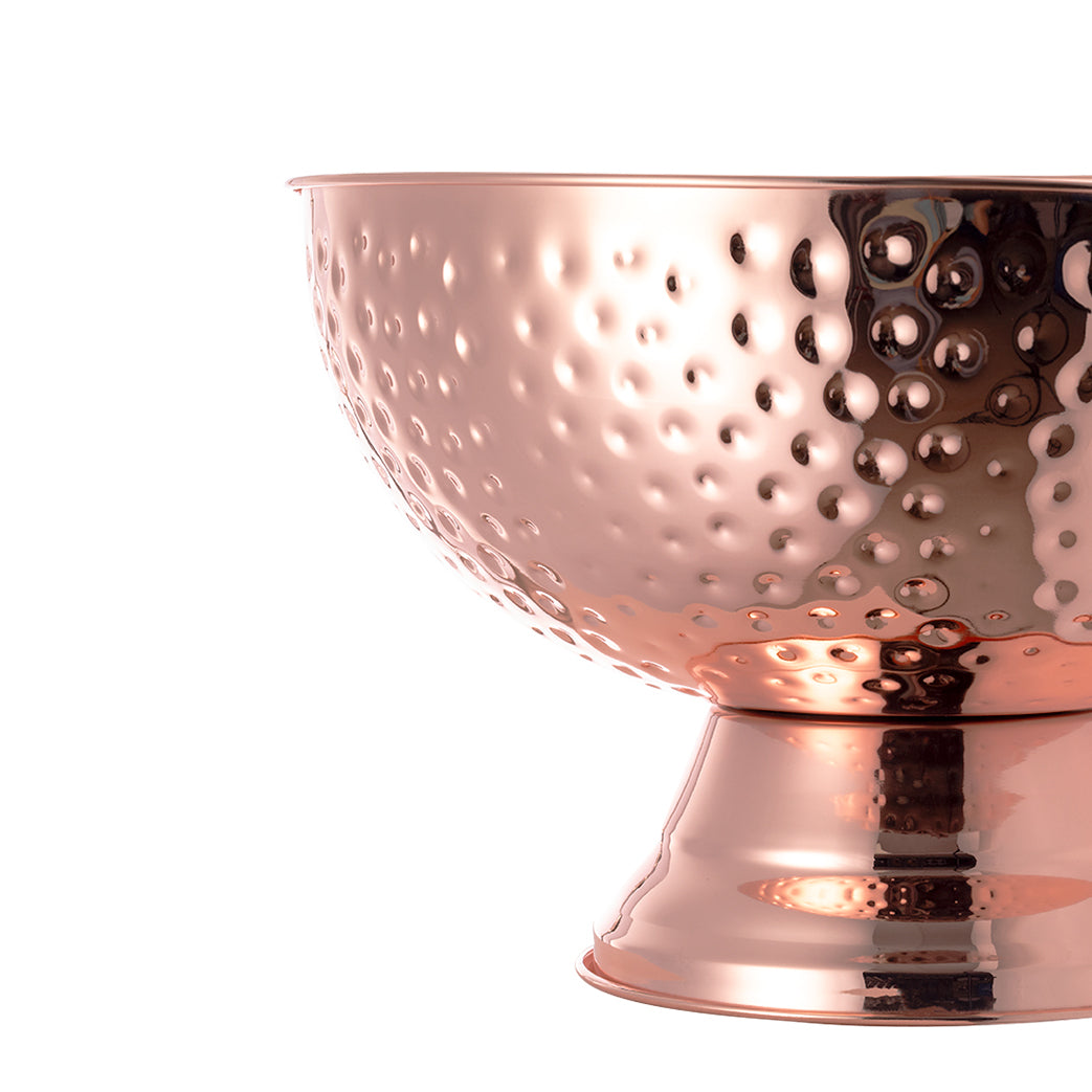 Elegant Champagne Cooler mit verzinkter Kupferbeschichtung und 8,5 l Fassungsvermögen.