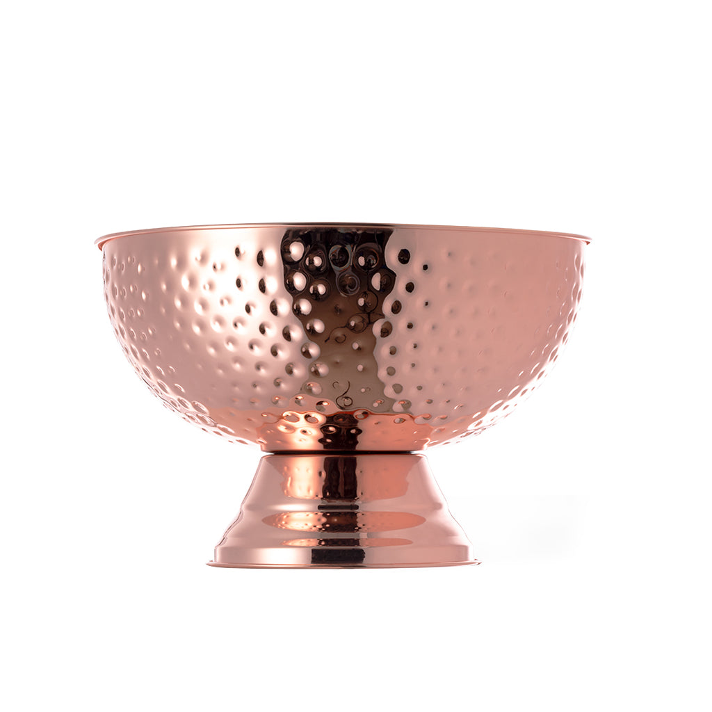 Elegant Champagne Cooler mit verzinkter Kupferbeschichtung und 8,5 l Fassungsvermögen.