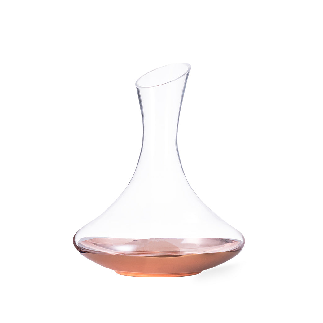 Weinset aus Glas mit rosa Farbverlauf, vier Gläsern à 500 ml und 1,8-l-Dekanter in schwarzer Geschenkbox