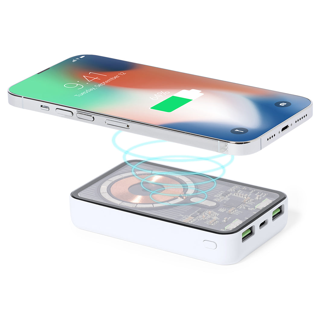 MagCharge Transparent – Powerbank 5000 mAh mit Magsafe & 15W Wireless