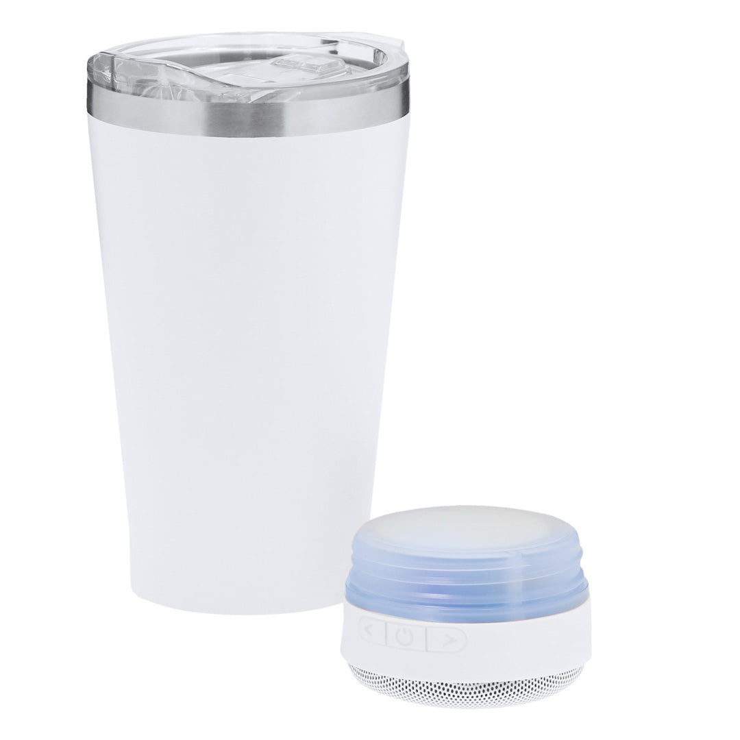 Isolierbecher Sonic Insulated Tumbler mit integriertem Bluetooth-Lautsprecher.