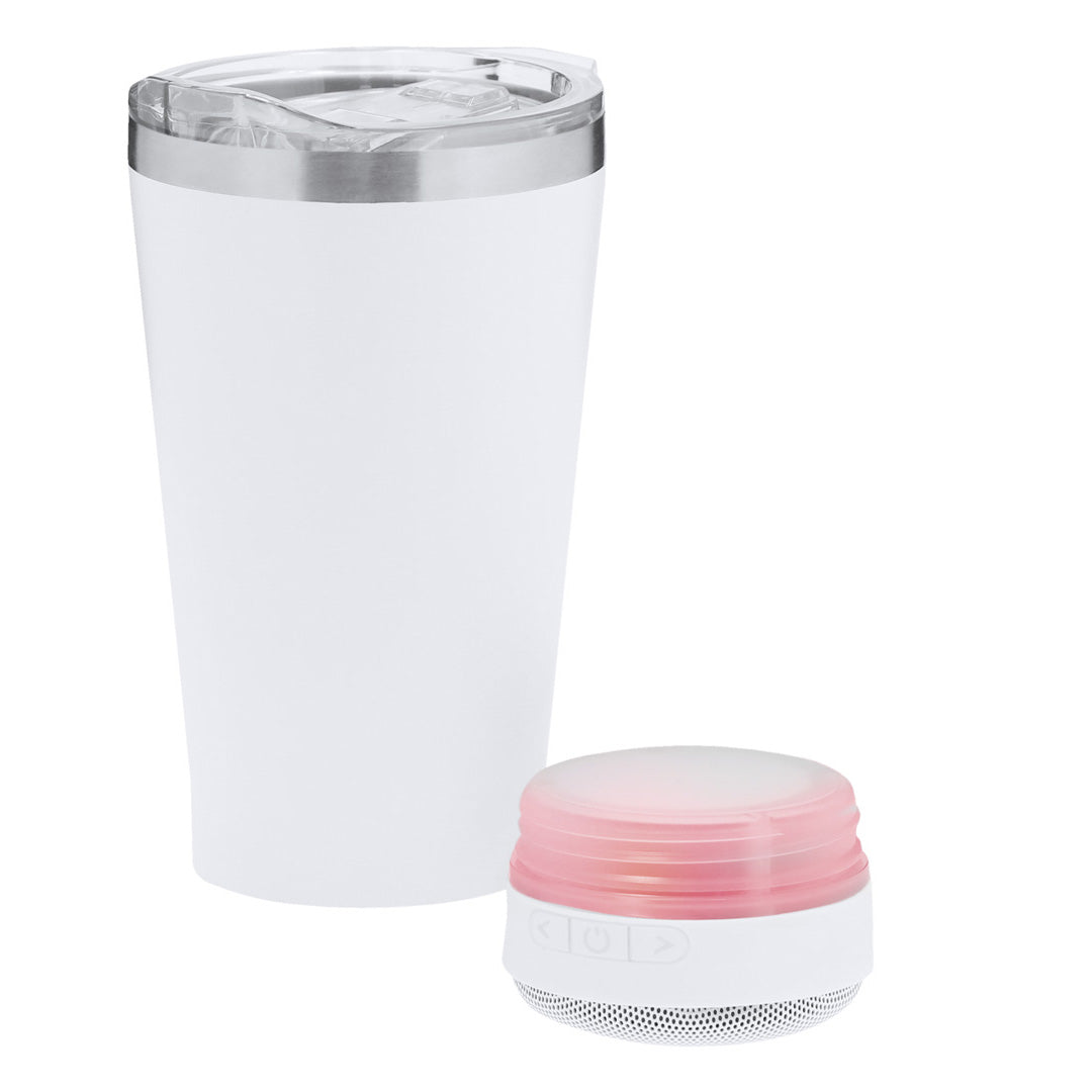 Isolierbecher Sonic Insulated Tumbler mit integriertem Bluetooth-Lautsprecher.