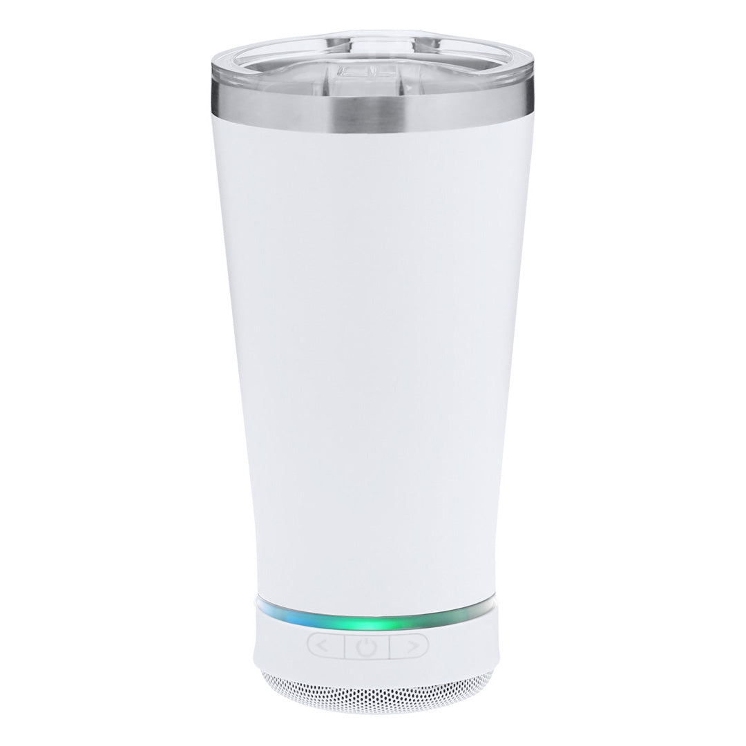 Isolierbecher Sonic Insulated Tumbler mit integriertem Bluetooth-Lautsprecher.