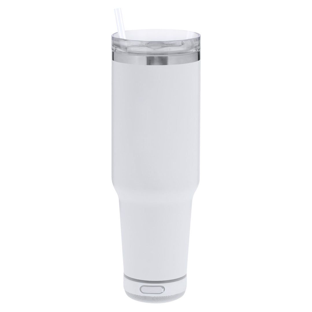 Thermobecher Sonic Thermo Pro mit Bluetooth-Lautsprecher und ergonomischem Griff.