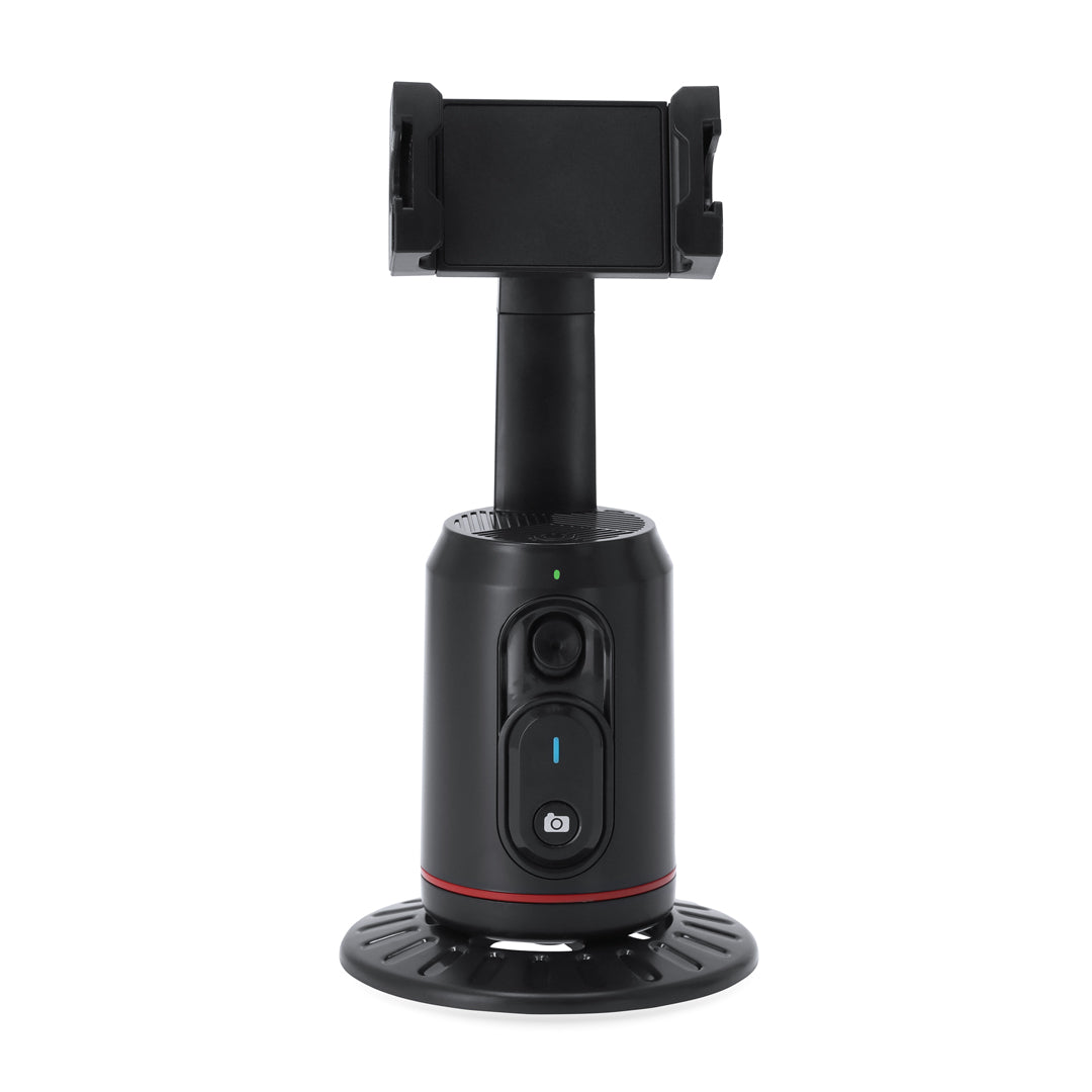 Smart Tracking Holder mit Basis und Stativ in Verwendung.