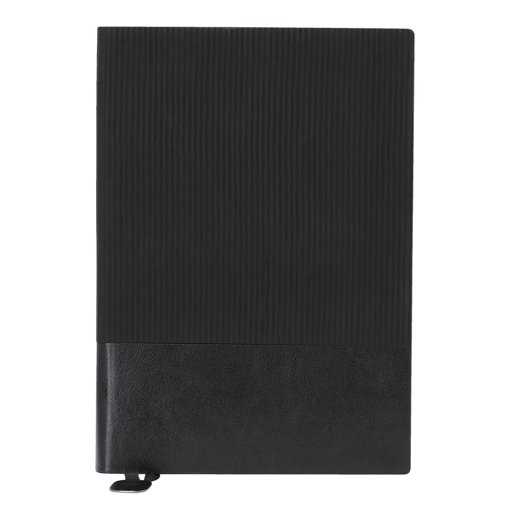 Elegant Black Premium Set mit Thermobecher, Notizbuch und Rollerpen in mattschwarzer Box.
