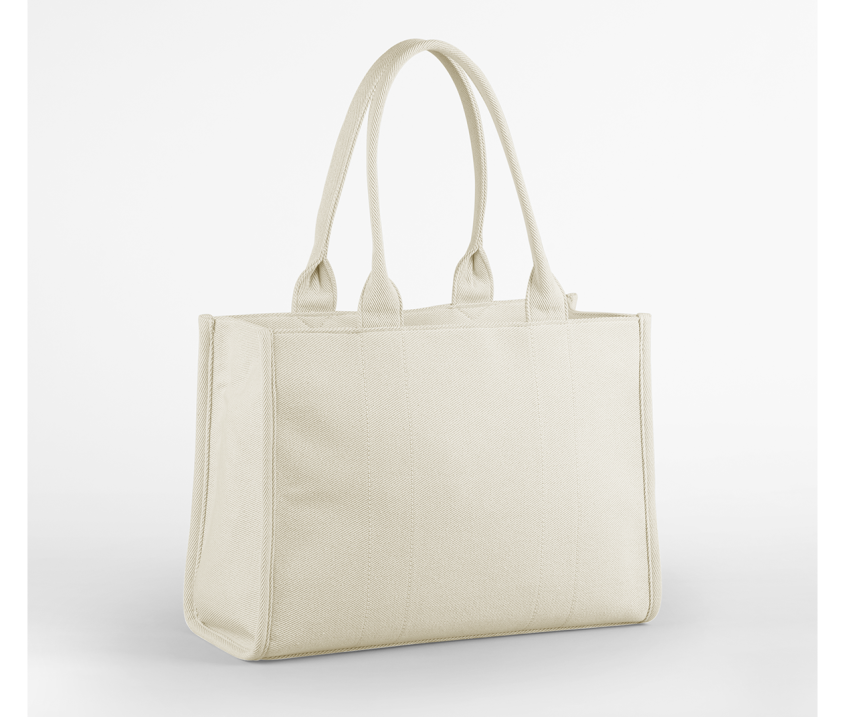 Strukturierte Stofftasche in elegantem Design mit Reißverschlussfach – Modell „Linéa Forte“
