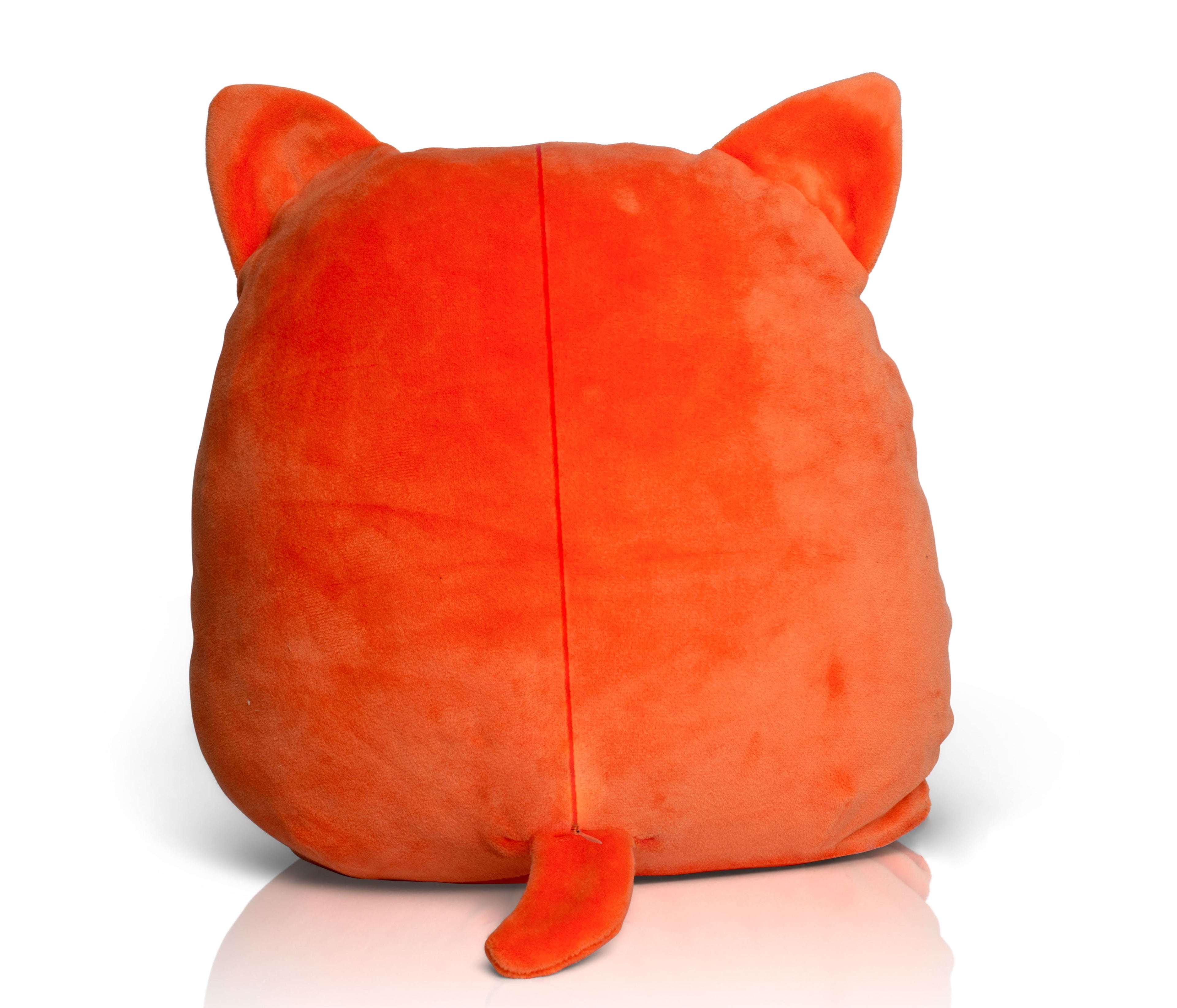 Plüschkatze "MiaMellow" mit gestickten Gesichtszügen, weichm Material und Reißverschluss für dekorativen Zugriff, Größe 29 cm