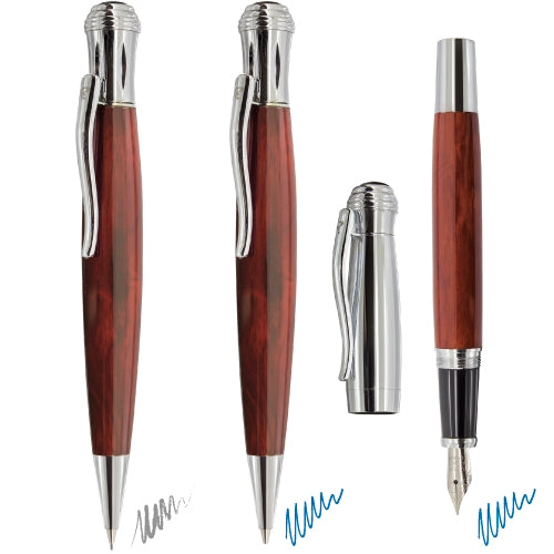 Pierre Delone HQ Collection Set mit Kugelschreiber, mechanischem Bleistift und Füller, in eleganter Verpackung.
